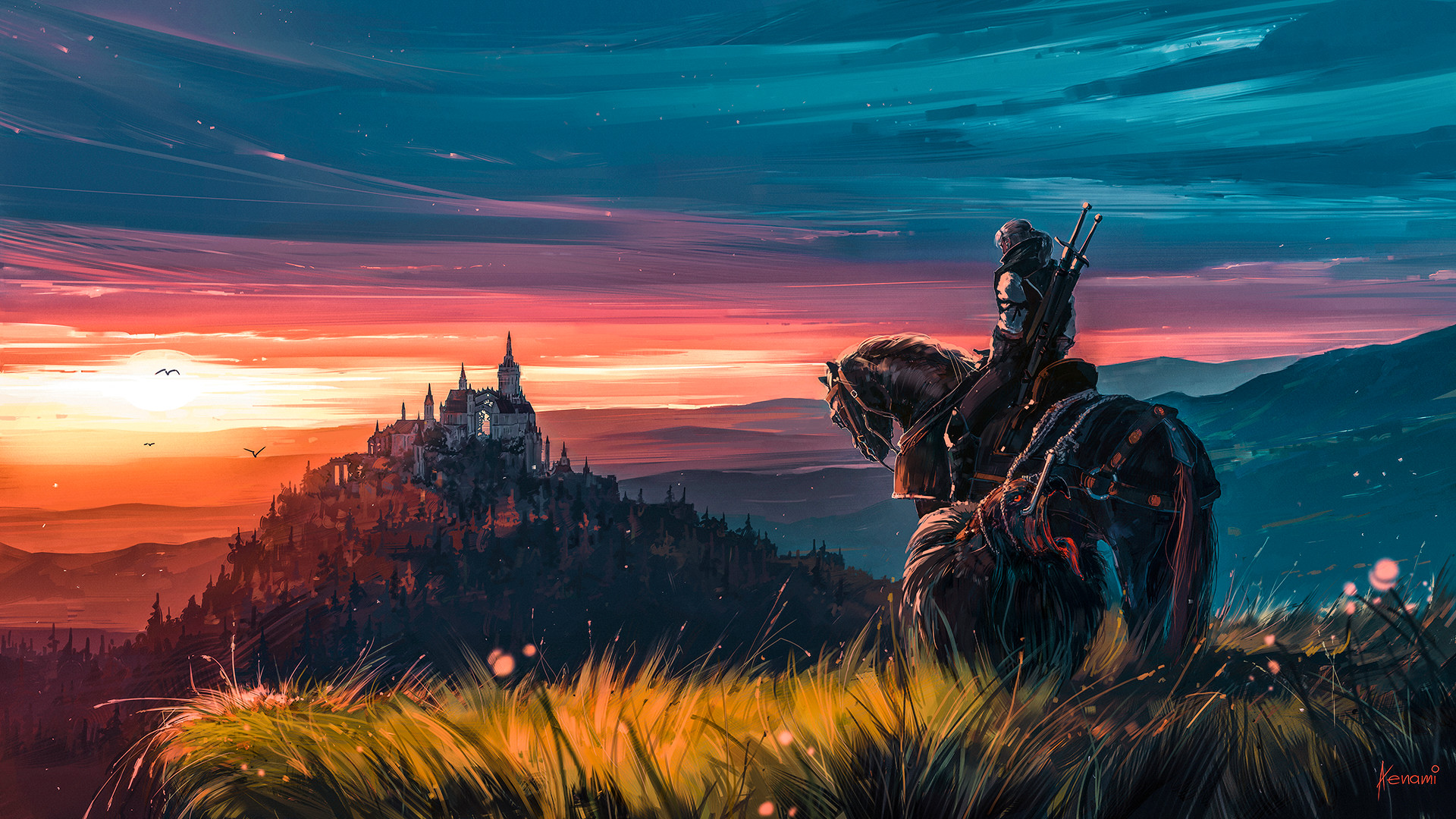 Sunset in the mountains
